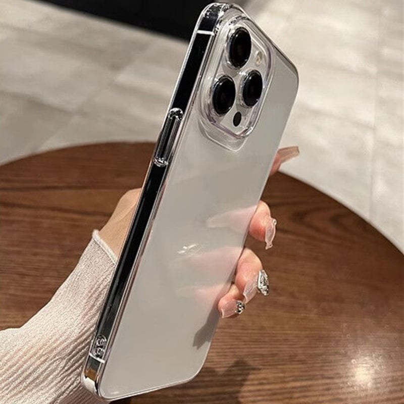 黄ばまないクリアiPhone15pro/15promaxケース 薄型軽量 高透明感