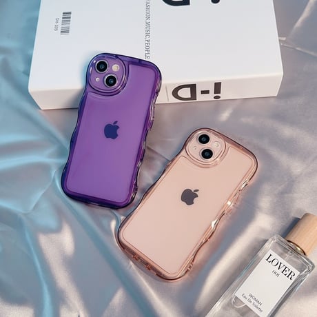 波紋枠 iPhone15/14proケース 落下防止 アイフォン13/12/11pro透明カバー 全面保護 使いやすい 軽量[M2842]