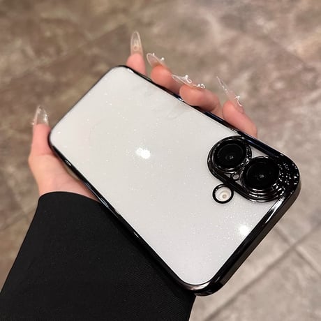 iPhone16/16Plusケース キラキラ 透明 iPhone15Pro/13/14ProMaxケース 黄ばまない ハード おしゃれ [M4594]