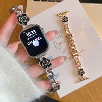 高級感花 Applewatch series10/9バンド オシャレ金属製 アップルウォッチseries 8 7 6 5 4 3 2 SE Ultra 艶感 セレブ愛用[M5341]