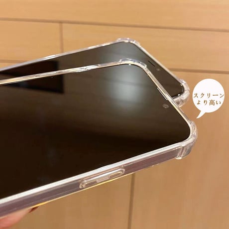 四角耐衝撃加工透明 iphone14/13promaxケース シンプル iphone12mini/11proカバー  ソフト 高透明感 使いやすい[M2141]