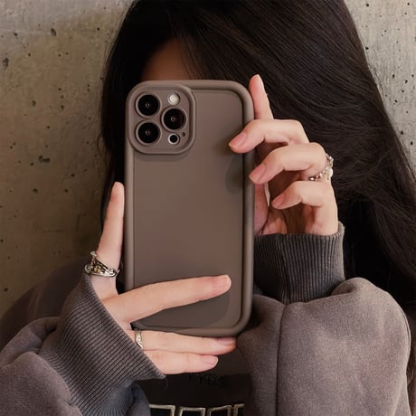 無地 iPhone15/14proケース シンプル シリコン 頑丈 アイフォン13/12/11カバー シック 9色[M3518]