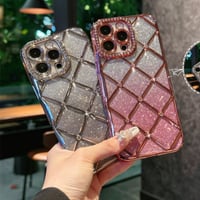 ダイヤデコ iphone16pro/16eケース オシャレ綺麗アイフォン13/12proカバー カメラ保護 キラキラインナーシート付き  [M5494]