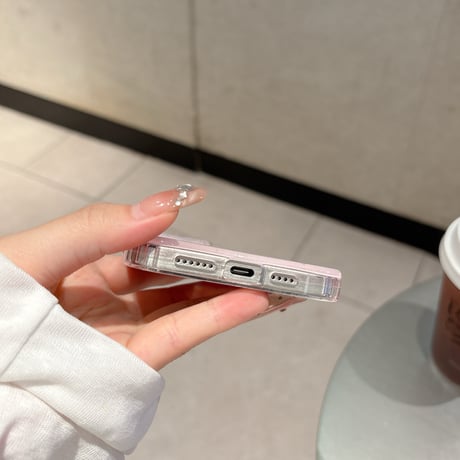 韓国風 iPhone16pro/16ケース ハート柄 ケーキグリップ iphone15pro/14/13proカバー 可愛い  夏人気品[M5402]