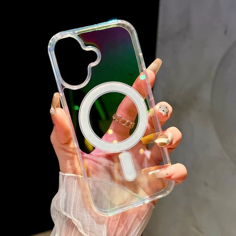 キラキラ iPhone17Pro/17Airケース MagSafe充電 クリア iPhone16ProMax/15Proカバー オシャレ 黄ばまない 丈夫[M5519]