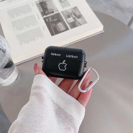 ボタン押すと開ける airpods保護ケース 面白い airpods3/proカバー  フックき  可愛い ギフトにおすすめ お揃い [M2097]