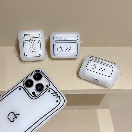 手書きアップル airpodsケース  第三世代対応 マット 高品質 airpodsproカバー    取り外しが簡単 ファッション 面白い [M1624]