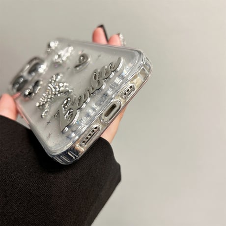 ハンドメイド アイフォン16/16proケース バレエ女子 ストラップ iPhone15pro/14/13proカバー  可愛いデコクリアケース [M5410]