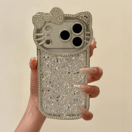 ジュエリーリボン iPhone17/17Proケース キラキラグリッター iPhone16Pro/15Promax きれいめコーデ iPhone13/12Pro 女子力高い [M4879]