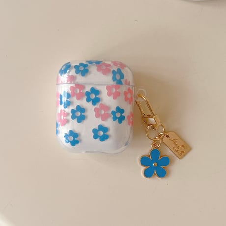 春向け Airpods第四世代ケース 花柄 キーチェーン付 AirpodsPro2ケース airpods3カバー 大人可愛い ギフトにおすすめ [M5187]
