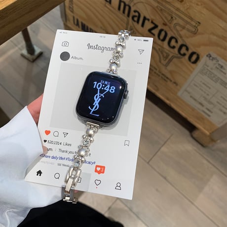 高級感ダイヤ AppleWatchバンド おしゃれ金属 アップルウォッチバンド Series10/9 Ultra series8 7 6 5 4  3 2 SE SE2 高品質 人気[M5319]