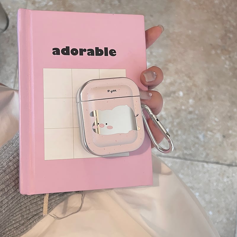 Airpods 4(第四世代)ケース 鏡付き豚 めっちゃ可愛い AirpodsPro2/Pr