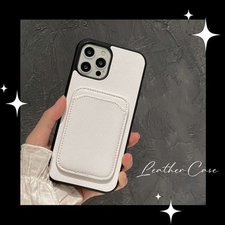 カードポケット iphone14Plus/13promaxケース  シンプル iphone12mini/11カバー  交通カードSUICA/PASMO/ICOCAなど収納[M2158]