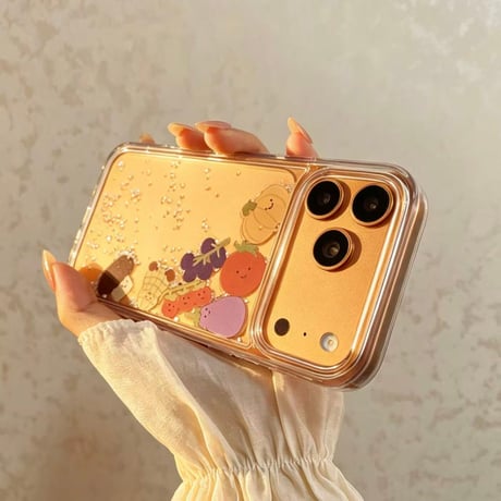 動く野菜 iPhone17Pro/17eケース 液体いり iPhone16Promax/15Proカバー 面白い 頑丈 ギフトにおすすめ [M6388]