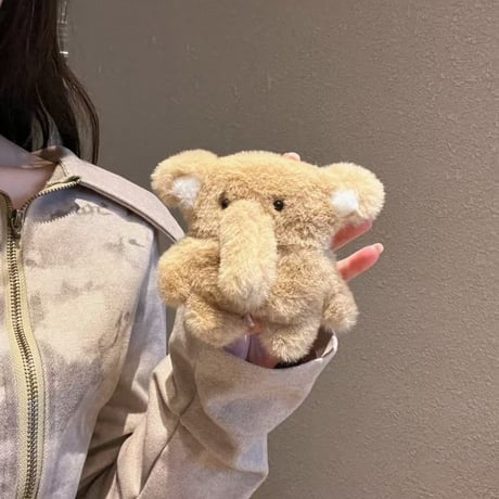 象ぬいぐるみ Airpods4ケース もふもふ AirpodsPro2ケース airpods3/2ケース ギフトにおすすめ めっちゃ可愛い[M5484]