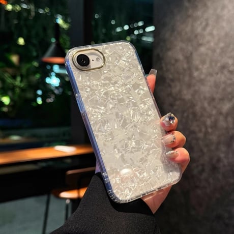 シェル柄 iPhone16eケース 上品 iPhone16pro/15/14proカバー ガールズに大人気 エレガント 丈夫[M5127]