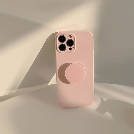 淡色 iPhone14/13カバー グリップ付 シンプル風 アイフォン12pro/11ケース  全面保護 シック トレンドファッション[M3263]