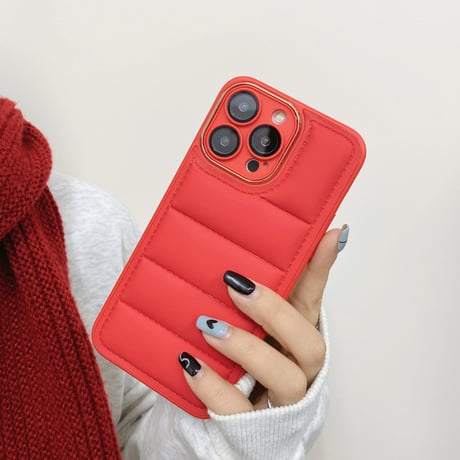 ダウン iPhone14pro/14plusケース レンズフイルム付 アイフォン13/12/11カバー 頑丈 冬に人気 男女兼用 プレゼントにおすすめ[M2513]