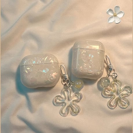 上品 Airpods 4ケース ガーリー Airpodspro2/proカバー Airpods3/2 リング/花キーチェーン 高級感たっぷり[M4784]