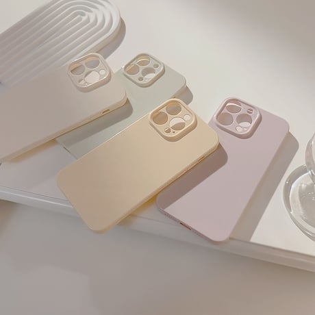 くすみカラー iPhone14/15ケース 韓国風淡色 アイフォン13/12/11カバー 上品で大人っぽい シンプル 全面保護 [M2912]
