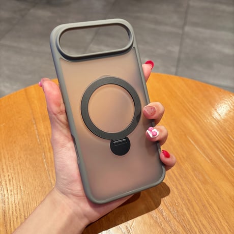 iPhone17Pro/17Promaxケース MagSafeリングスタンド 耐衝撃 iPhone16pro/15/14カバー 指紋防止 高品質 カッコイイ[M5584]