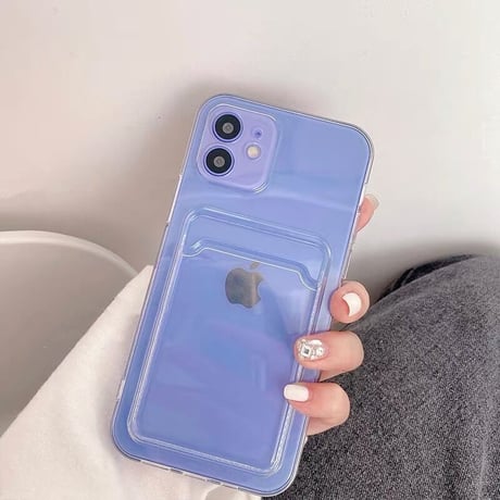 カード入れ付 iphone12/11Proケース  黄ばまない透明iphoneSE2/XS/8カバー  交通カードSUICA/PASMO/ICOCAなど収納 便利耐久性 M510