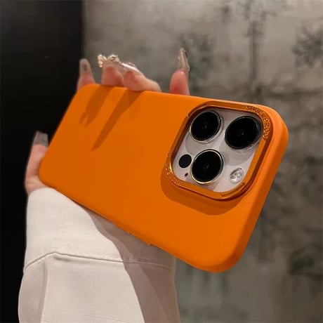指紋防止 iphone15/15proケース  高級感 iphone14/13/12Proカバー  金属製カメラフレーム薄型 耐衝撃 [M3559]