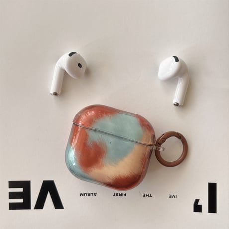 暈し染めカラー Airpods4ケース シック AirpodsPro2ケース airpods3/2カバー  かわいい リング付 おしゃれ [M5332]