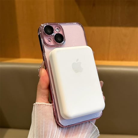 キラキラスマホリング兼スタンド iPhone17Pro/17ProMaxケース  MagSafe対応 綺麗iPhone16pro/15/14/13Proクリアカバー ラメ入り [M3744]
