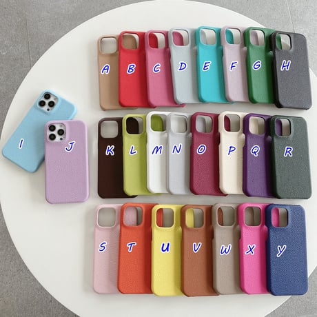 革製 iPhone14plus/14proカバー シンプル風 アイフォン13pro/12mini/11proケース おそろい 高品質 使いやすい [M2571]