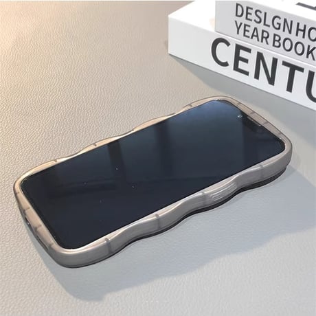 うねうね iPhone16/16Plusケース リボン 透明iPhone15Pro/14/13proカバー 落下防止 かわいい [M4649]