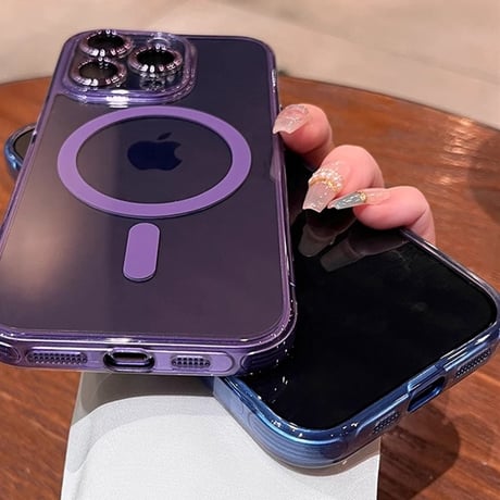黄ばまない Magsafe対応 iPhone15/15Proケース 全面保護 iPhone14/13/12proカバー 高級感 高透明 頑丈 [M3962]