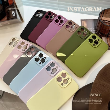 高品質シリコン iPhone15/15proケース 保護力強い iPhone14/13/12proカバー 耐久性あり シンプルコーデ 高級感[M3894]
