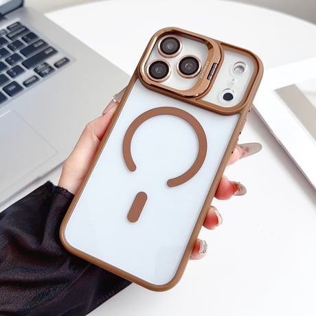 カメラスタンド付 iPhone17ProMax/17ケース レンズフィルムプレゼント iPhone17Pro/Airケース MagSafe対応 高級感たっぷり [M5710]