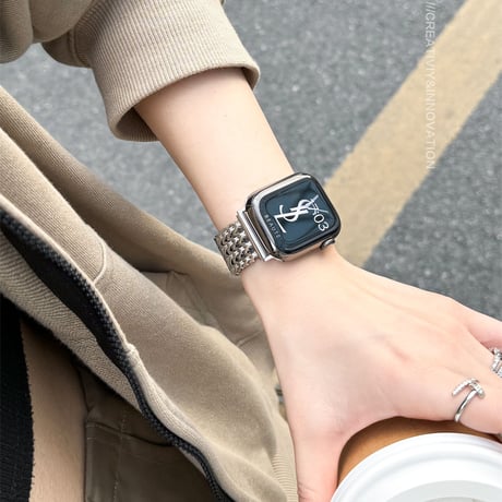 編み込み風メタル アップルウォッチバンド AppleWatch10/9 バンド 高級感金属 Ultra series8 7 6 5 4  3 2 SE SE2  シンプル風 おしゃれ[M5570]