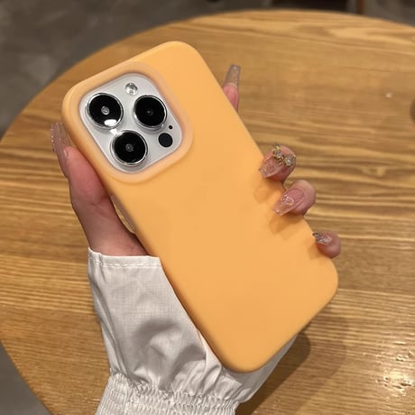 指紋防止 シリコンiPhone15/15pro/15plusケース  手さわりいい丈夫 iPhone14pro/13/12カバー シンプル風[M3938]