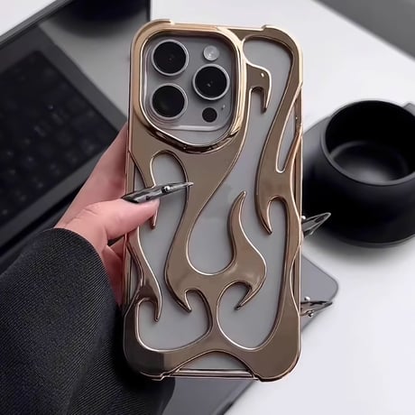 放熱 iPhone16Pro/16ProMaxケース 発熱軽減 冷却 iPhone15pro/14promax/13カバー つや感 透かし彫り[M4605]