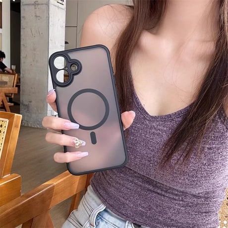 指紋防止 iPhone16Pro/16Promaxケース MagSafe対応 iPhone15Pro/14Pro/13カバー シンプル マット [M4581]