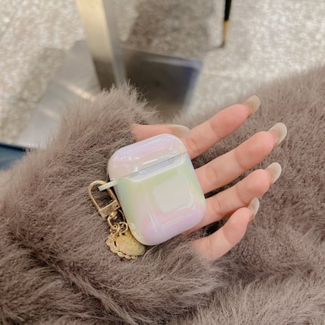 レーザー光る AirPodsPro2ケース 貝殻 真珠アクセサリー airpods3/2カバー 光る  お揃い ギフトにおすすめ[M2549]