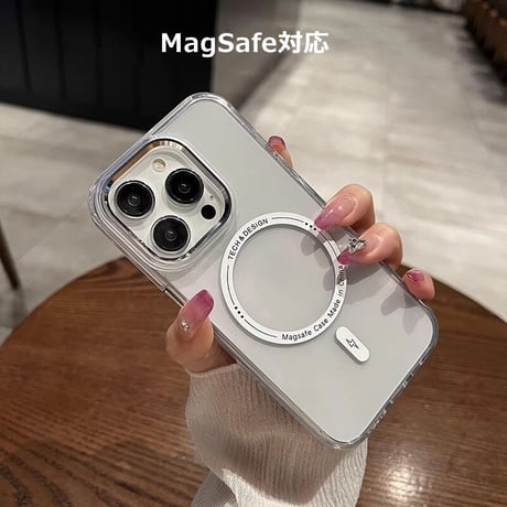 クリア iPhone15promax/15proケース MagSafe アイフォン14/13proカバー 黄ばまない 頑丈 耐久性ある [M3534]