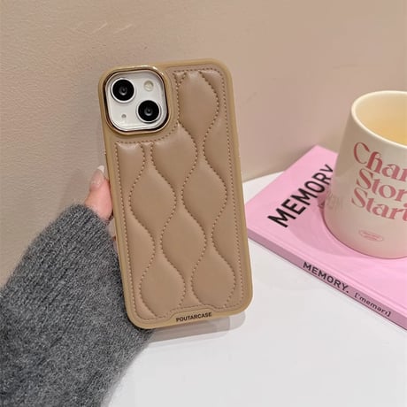皮 水紋 iPhone15/15Proケース シック iPhone14Pro/13/12Proカバー  ファッションセンスいい 高級感[M3792]