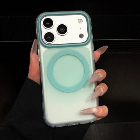 薄型軽量 iPhone17Pro/17ケース  MagSafe対応 指紋防止 アイフォン16ProMax/15pro/14カバー グラデーションカラー [M6469]
