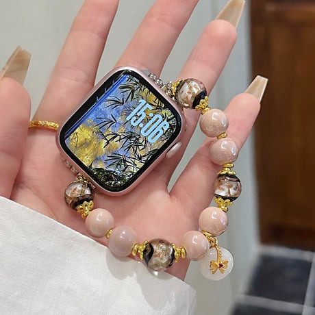 瑠璃グリポワ Apple watch10/9 バンド Ultra series8 7 6 5 4  3 2 SE SE2 オシャレアップルウォッチベルト おしゃれ 高級感[M5290]
