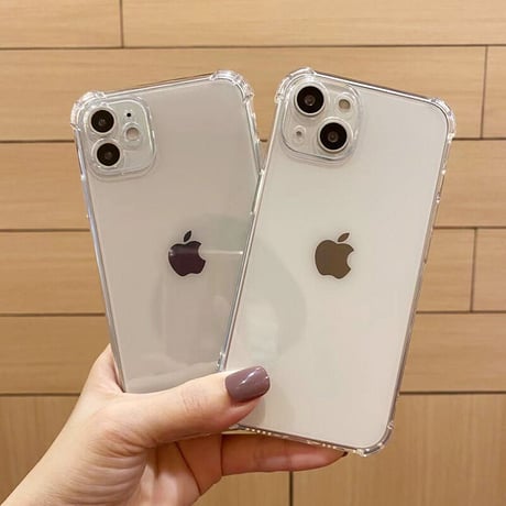 四角耐衝撃加工透明 iphone14/13promaxケース シンプル iphone12mini/11proカバー  ソフト 高透明感 使いやすい[M2141]