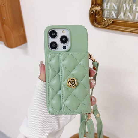 カード収納/小銭入れ iPhone15/15proケース レザー アイフォン13/12/11proケース ストラップ 高品質 有名人愛用[M3502]