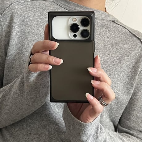 スクエア  iPhone17Pro/17promaxケース マット仕上げ 指紋防止 iPhone17/16/15proケース  カッコイイ 高級感 [M5924]