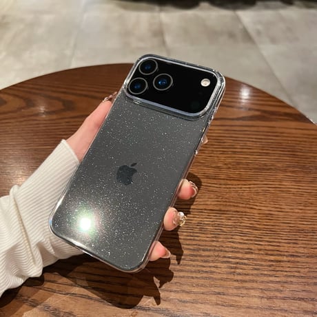 キラキラクリア iPhone17Air/17proケース 黄ばまない ラメ入り iPhone16pro/15pro/13ケース シンプル 高級感[M4195]