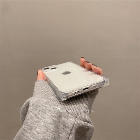 スクエア iPhone14Pro/15ケース 透明 シンプル アイフォン13/12/11promaxクリアカバー 使いやすい 男女兼用 ツヤあり[M2666]