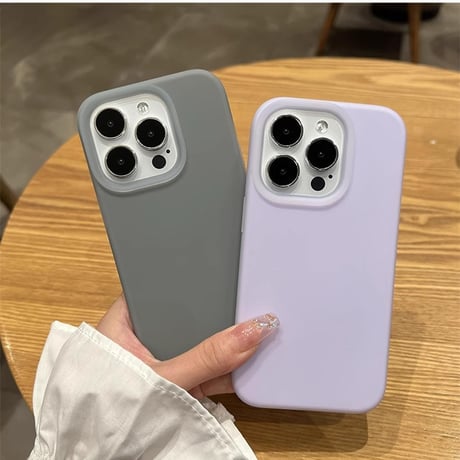 指紋防止 シリコンiPhone15/15pro/15plusケース  手さわりいい丈夫 iPhone14pro/13/12カバー シンプル風[M3938]