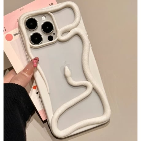ヘビ 透かし彫り iPhone16Pro/15ProMaxケース カッコイイ iPhone14/13Proクリアカバー 放熱 丈夫 男女兼用[M4927]